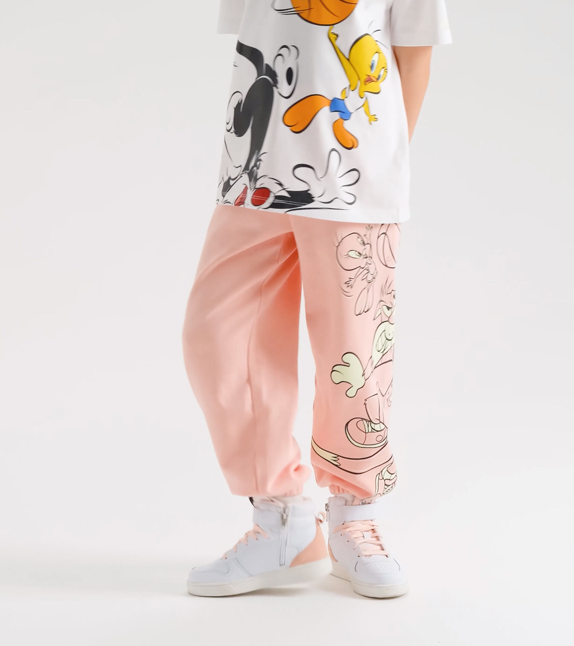 Cotton terrycloth joggers - Kids JU.JOGGER PANT WB PINK MELODY - Diadora