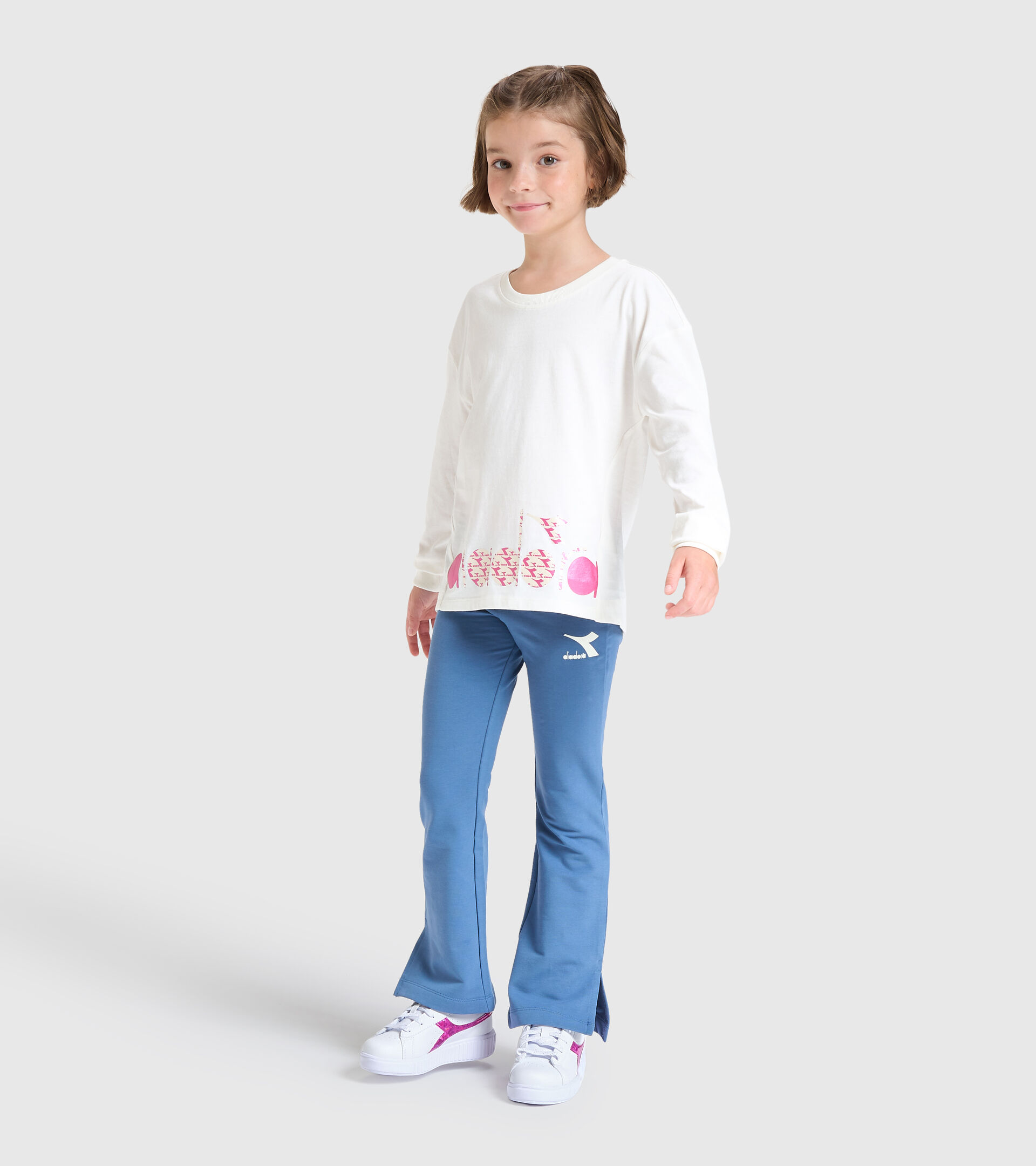 Long-sleeved T-shirt - Kids JG.T-SHIRT LS TWINKLE WHISPER WHITE - Diadora