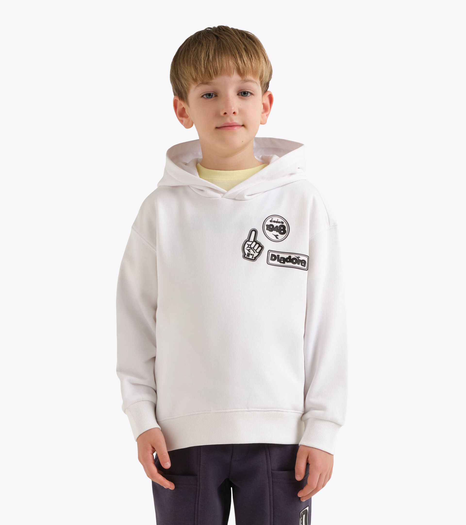 Sweatshirt aus dichter Baumwolle - Jungen
 JB. HOODIE ESS. SPORTS STRAHLEND WEISSE - Diadora