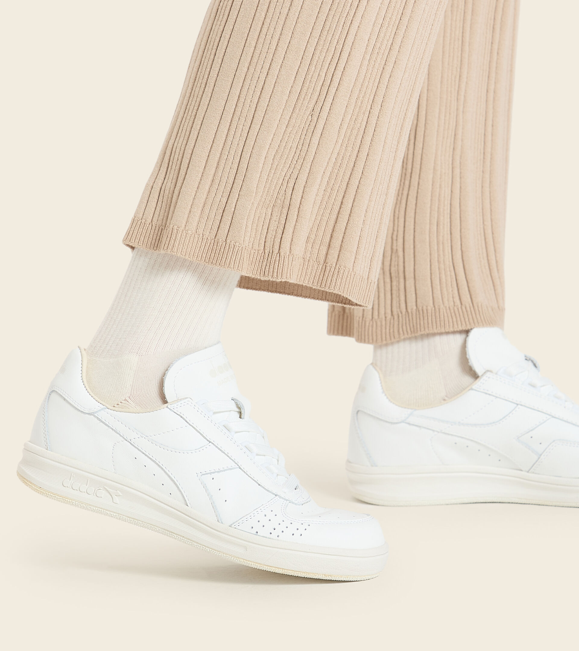 Made in Italy Heritage shoe - Unisex B.ELITE H ITALIA SPORT WHITE /WHITE - Diadora
