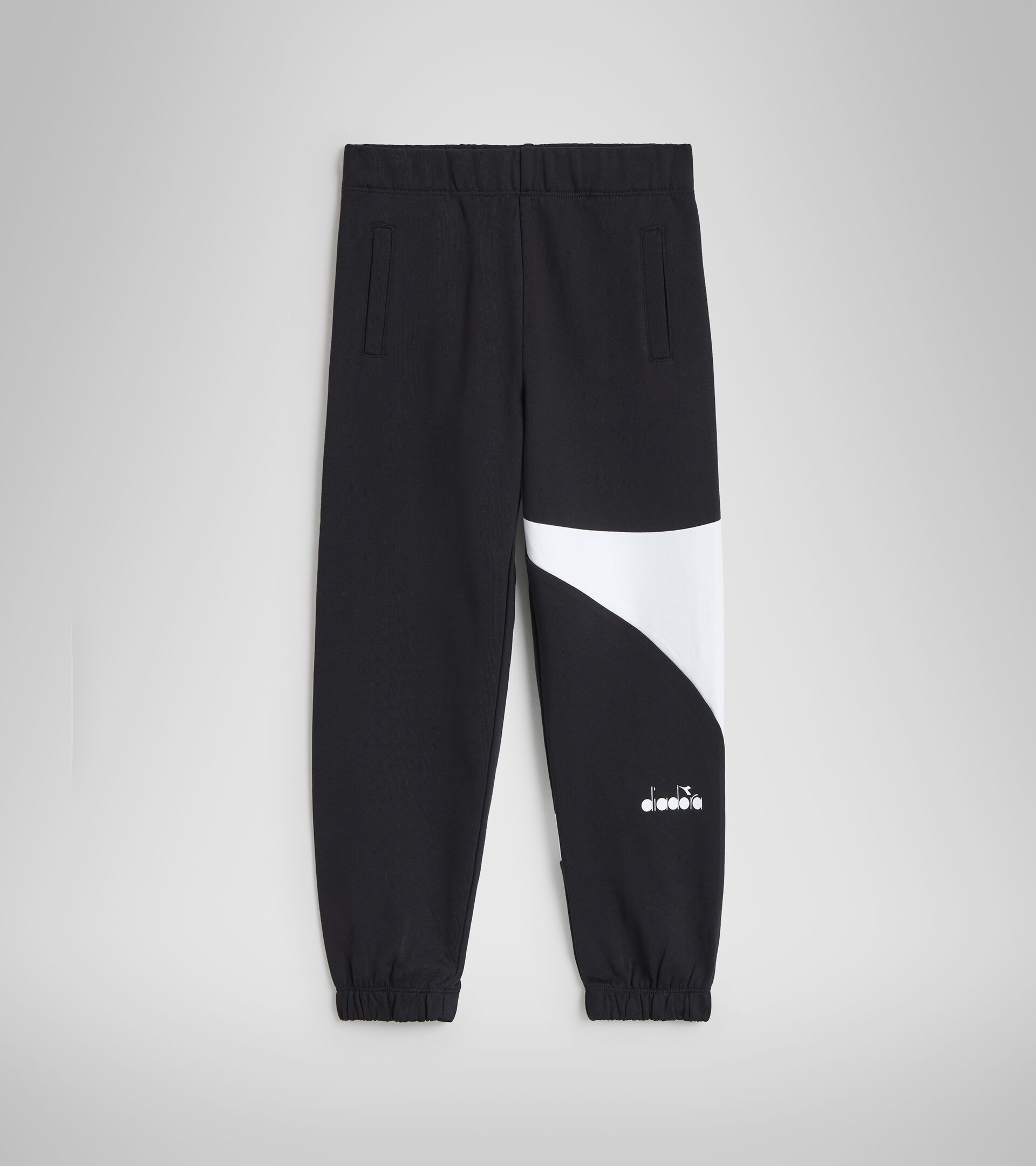 Sporthose aus aufgerauter Baumwolle - Unisex JU. JOGGER PANT POWER LOGO SCHWARZ - Diadora