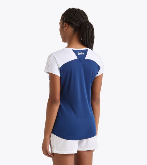 T-shirt de tennis - Femme L. T-SHIRT COURT BLEU DOMAINE - Diadora