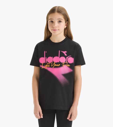 T-shirt - Bambina JG.T-SHIRT SS LOGO PIXEL NERO - Diadora