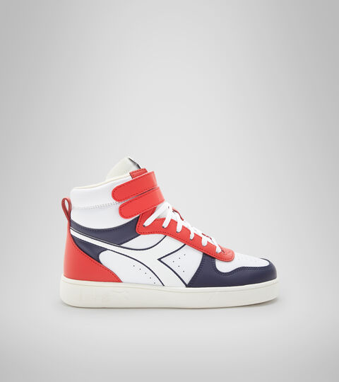 Sports shoes - Youth 8-16 years MAGIC BASKET MID GS WHITE/PEACOAT/AURORA RED - Diadora