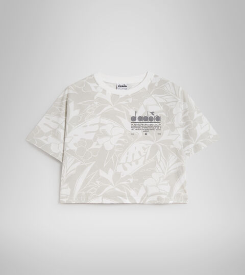 L. T-SHIRT SS CROP MANIFESTO, BLANC VIF T-shirt en coton biologique - Femme L. T-SHIRT SS CROP MANIFESTO BLANC VIF - Diadora