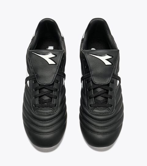 Leather calcio boots for firm grounds - Men&rsquo;s BRASIL ICON LT T MDPU BLACK /WHITE - Diadora