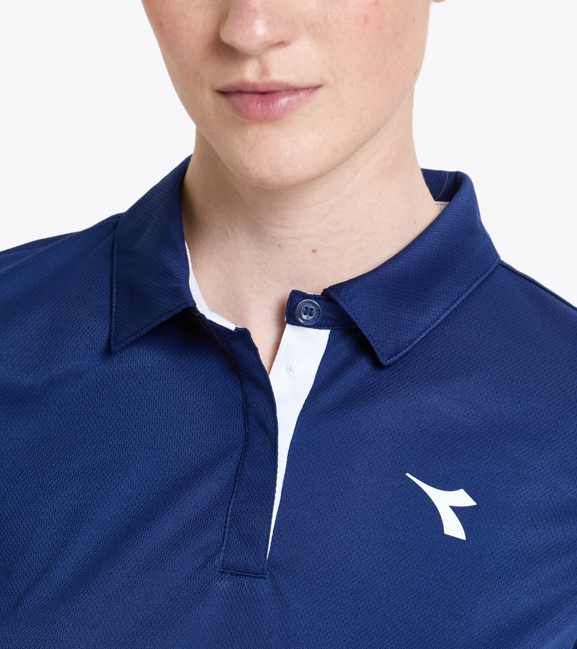 Tennis polo shirt - Women L. POLO COURT SALTIRE NAVY - Diadora