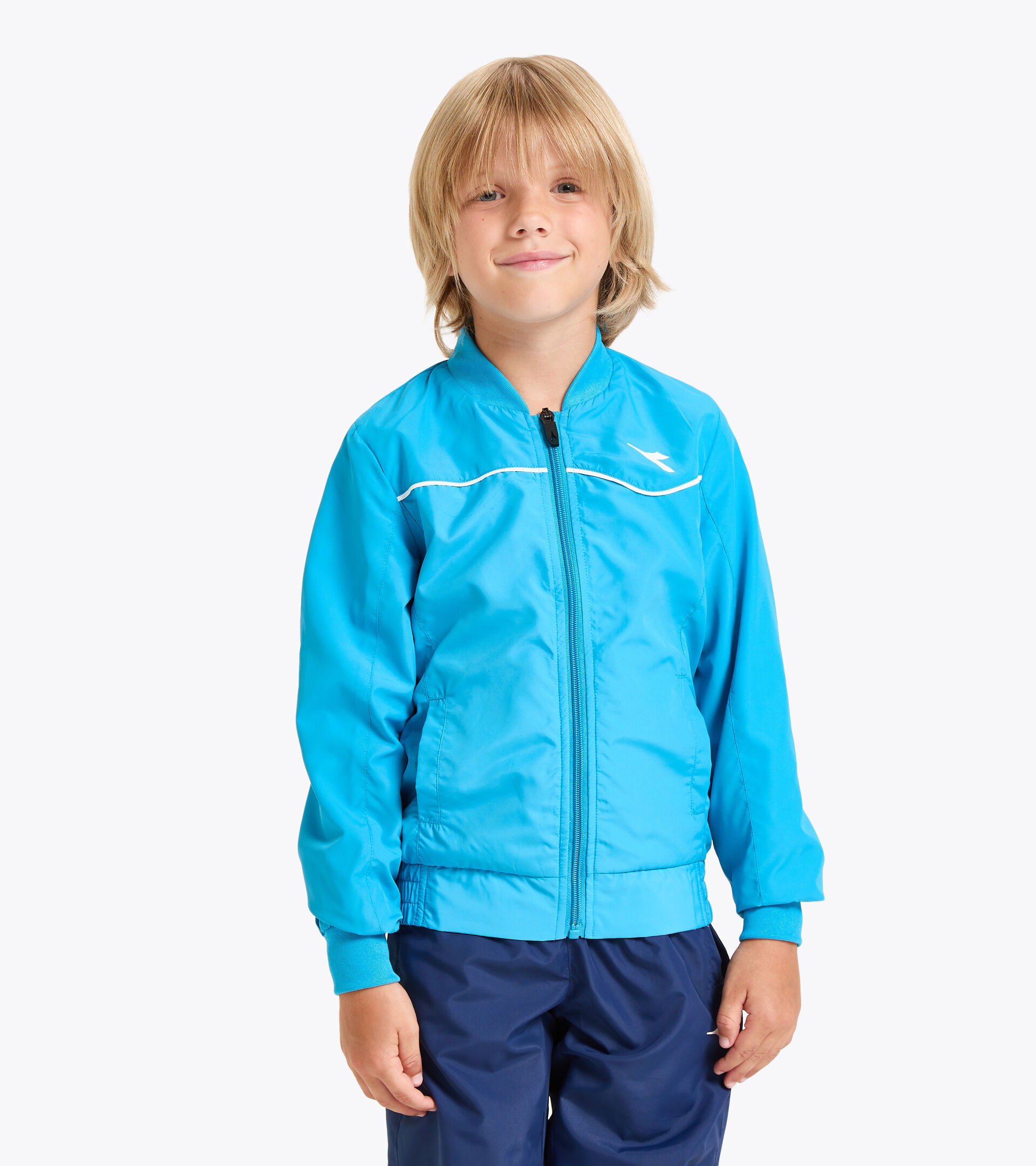 Giacca da tennis - Bambino J. JACKET COURT AZZURRO FLUO - Diadora