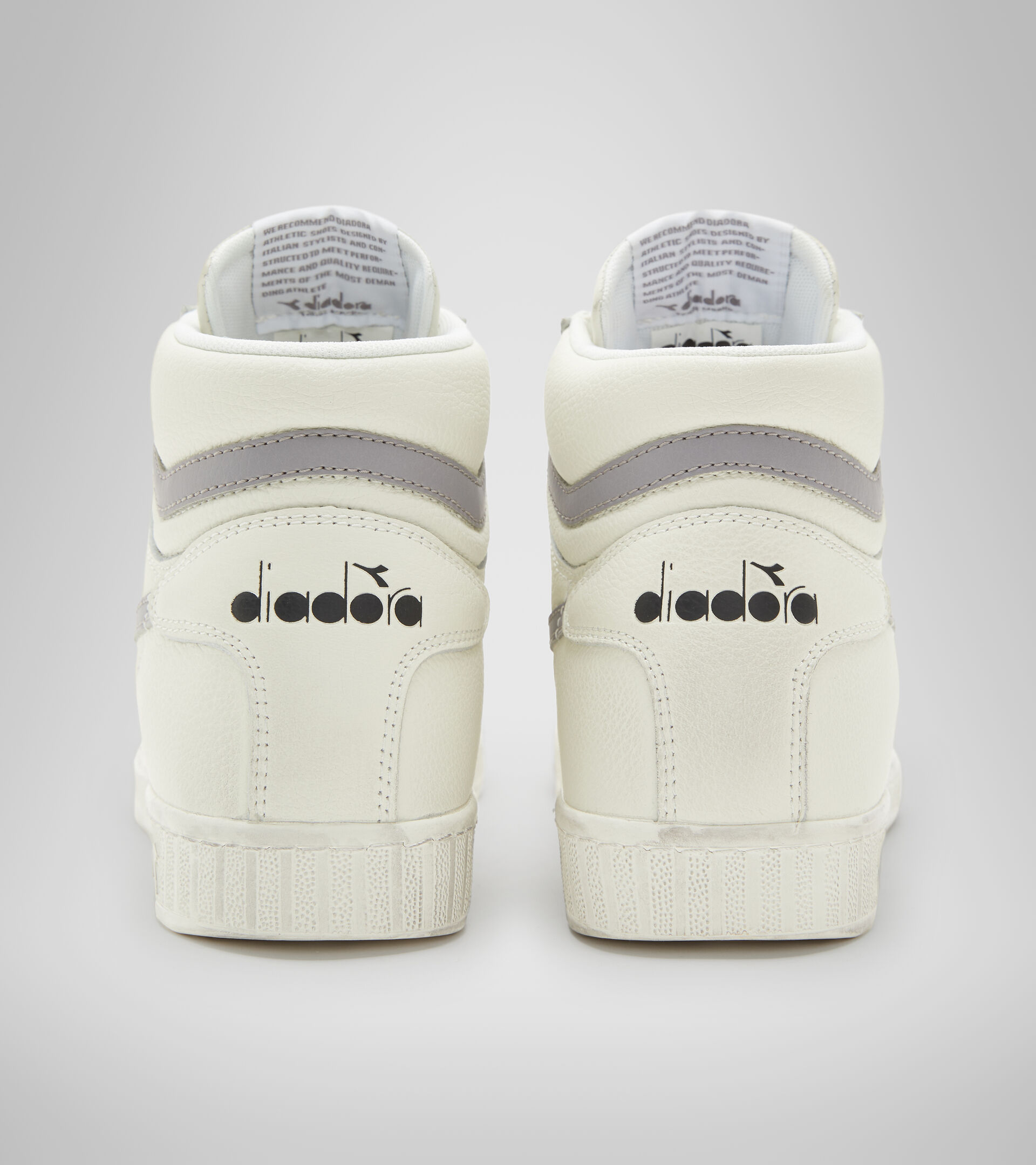 Sporty sneakers - Unisex GAME L HIGH WAXED WHITE/GULL - Diadora