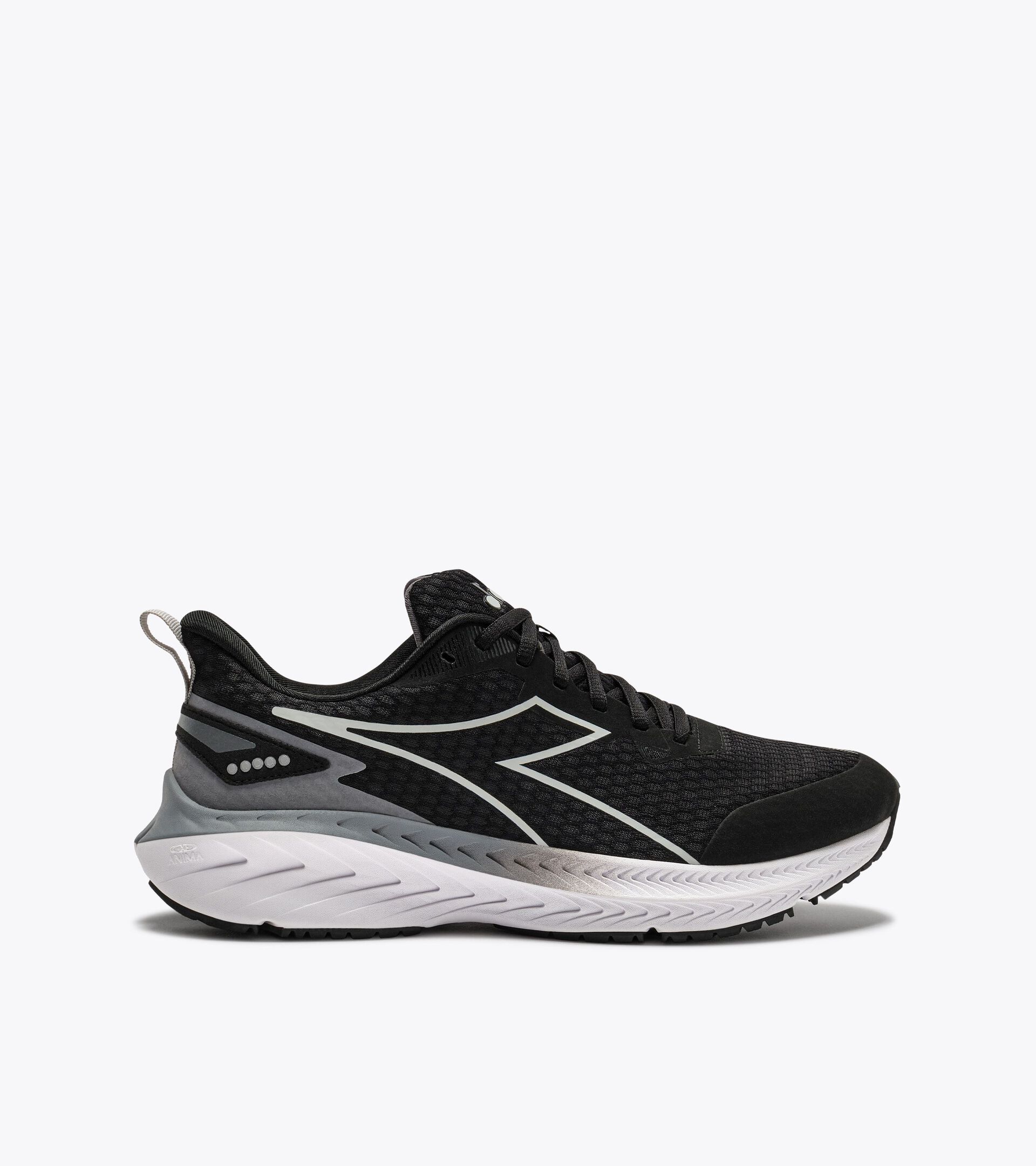 Neutral running shoes -  Men&rsquo;s STRADA 3 BLACK/SILVER/WHITE - Diadora