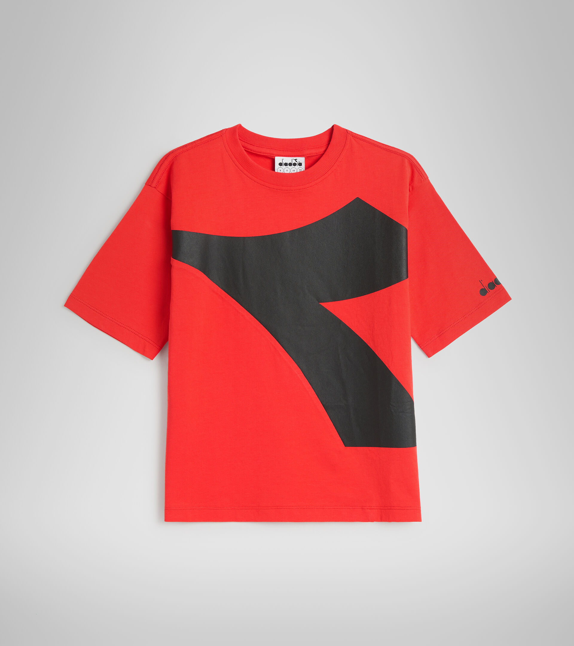 T-shirt de sport en coton - Ado Garçon JB.T-SHIRT SS POWER LOGO COQUELICOT ROUGE - Diadora