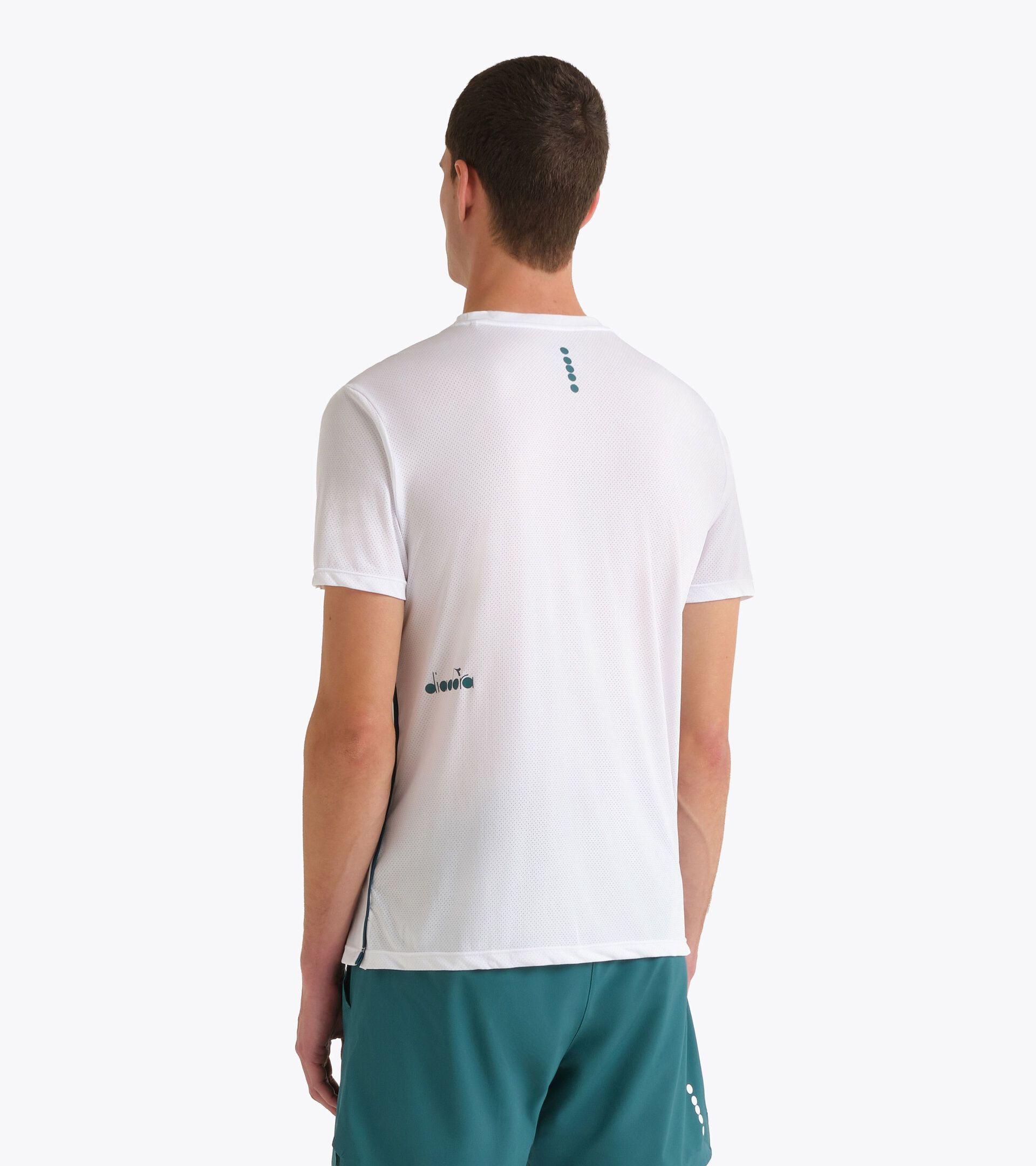 Tennis T-shirt - Men&rsquo;s SS T-SHIRT COURT OPTICAL WHITE - Diadora