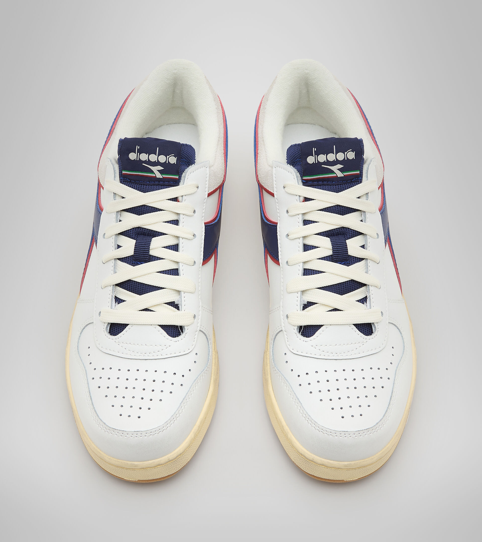 Sports shoe - Unisex MAGIC BASKET LOW ICONA WHITE/TWILIGHT BLUE - Diadora
