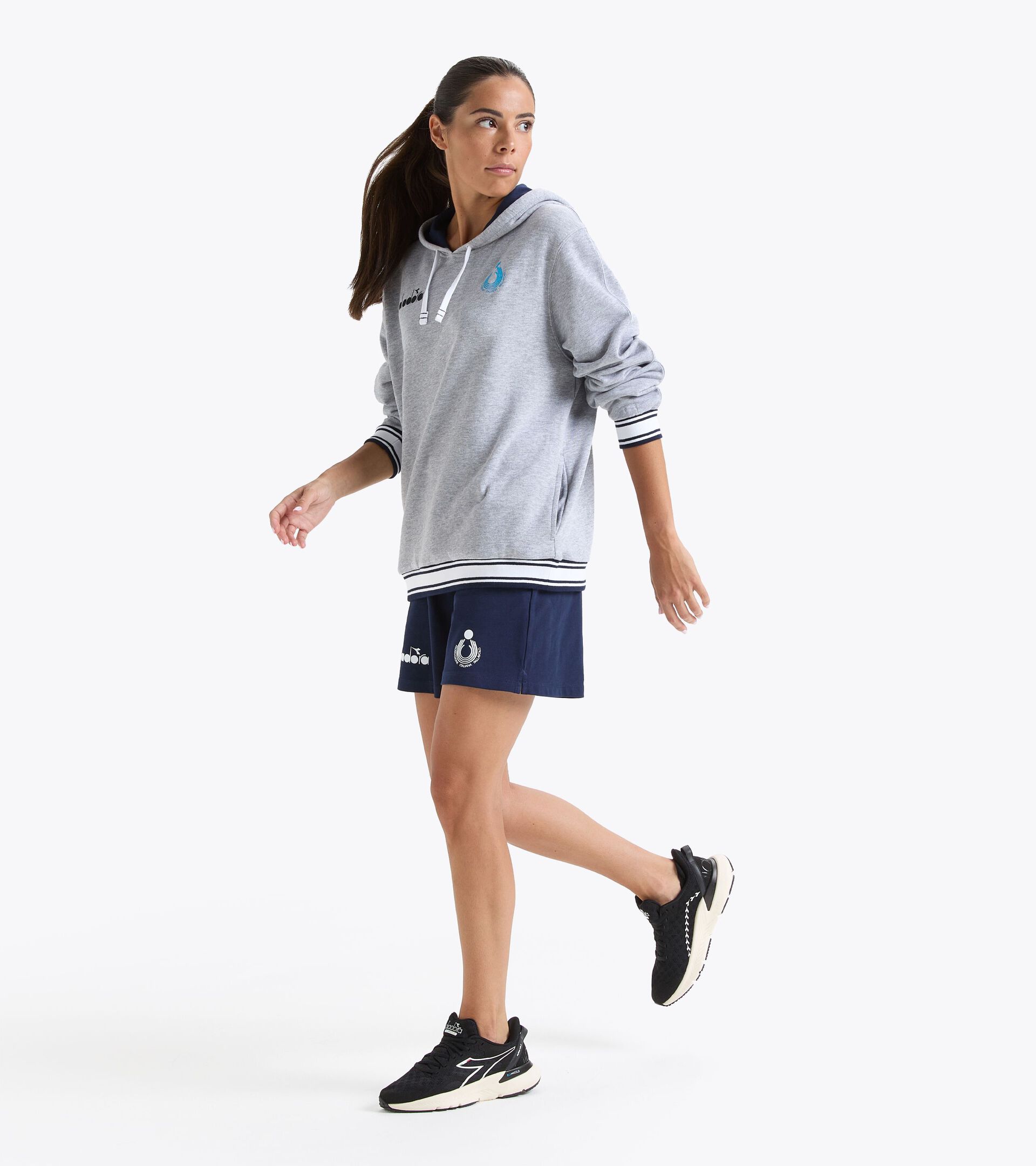 Repräsentative Bermuda-Shorts - Beach-Volleyball-Mannschaft Italien BERMUDA RAPPRESENTANZA DONNA BV23 ITALIA MARINEBLAU - Diadora