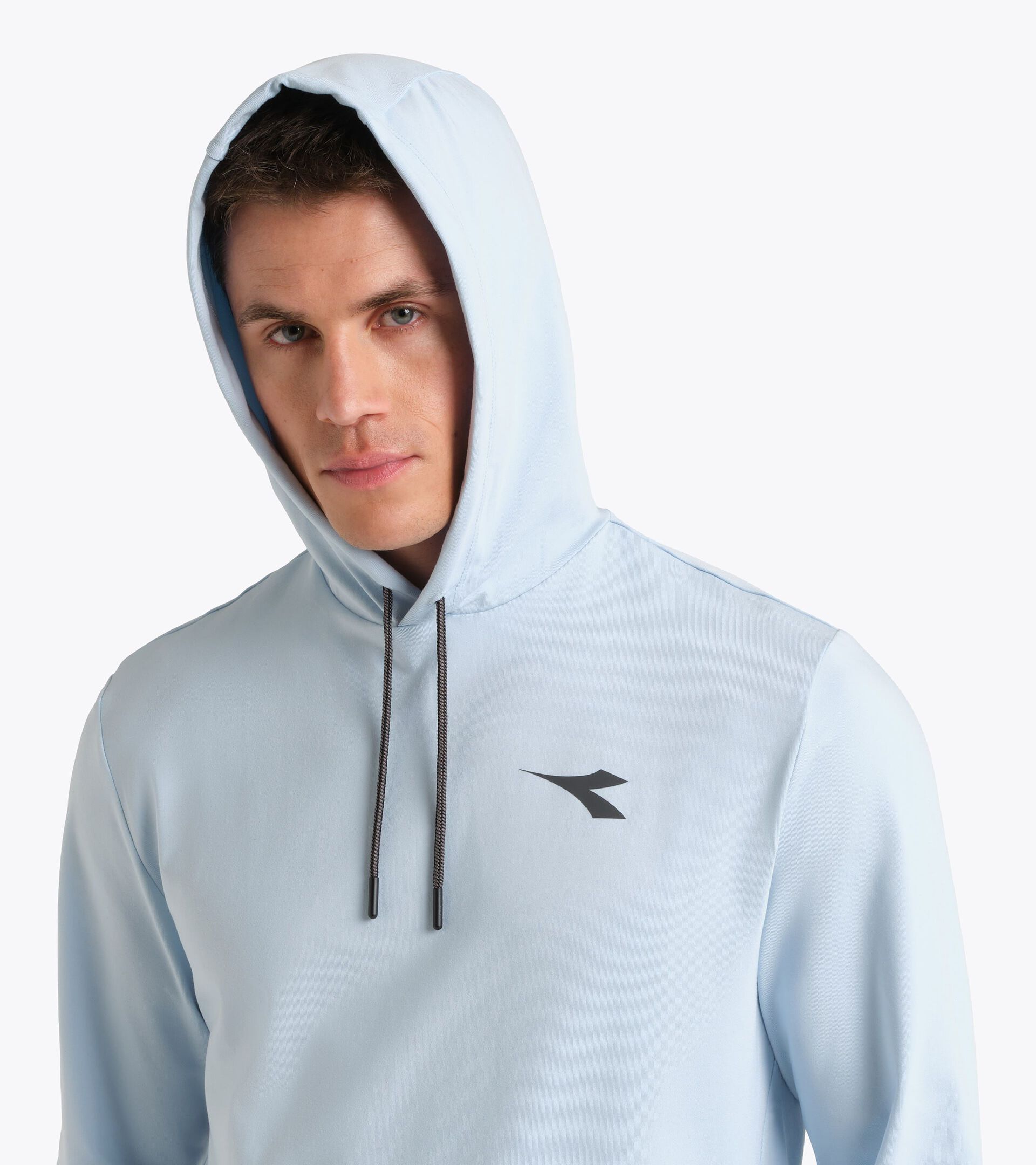 Post-workout jersey hoodie - Men&rsquo;s
 JERSEY PULLOVER HOODIE RUN CREW SKYRIDE - Diadora