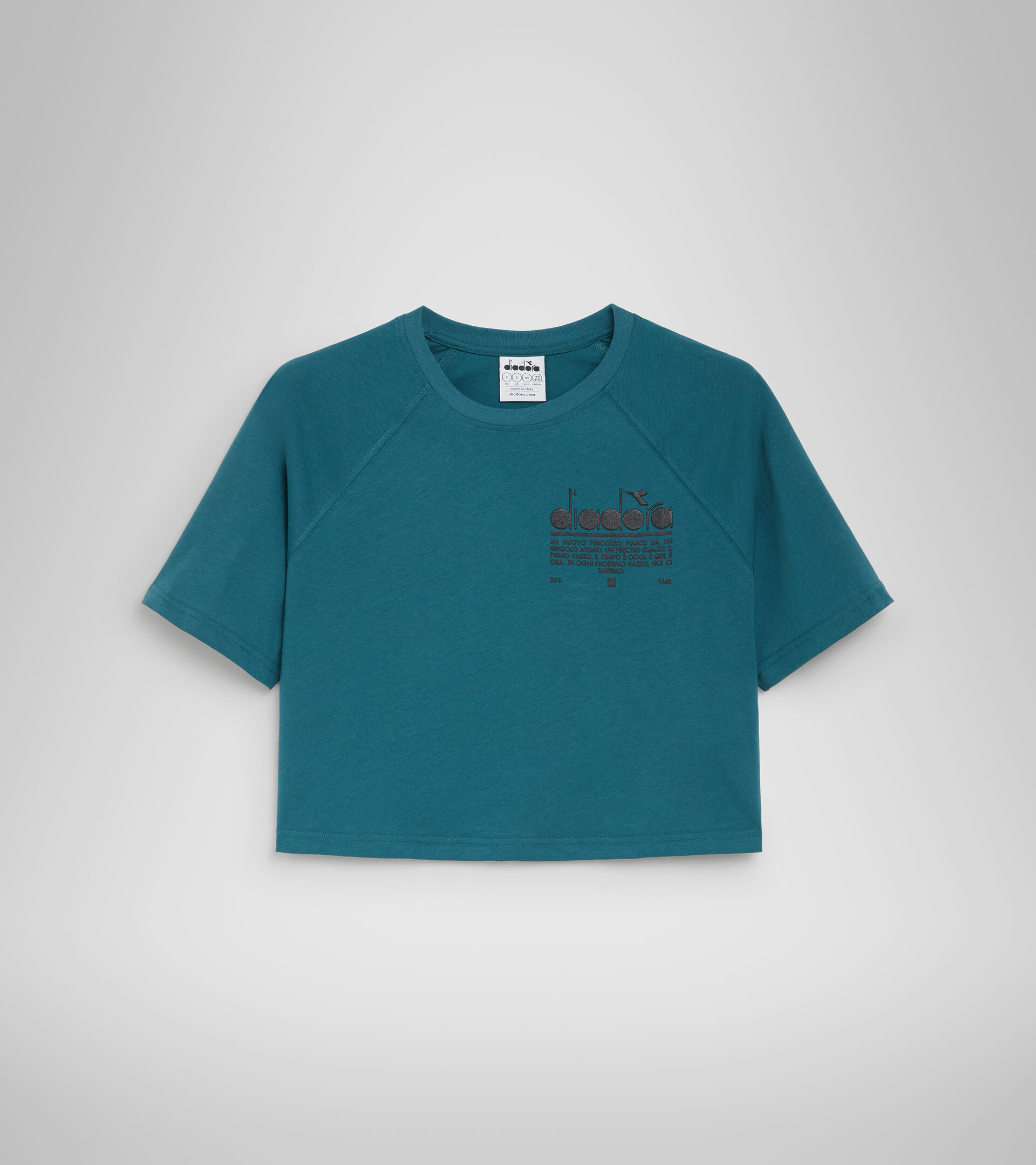 Cotton T-shirt - Women L. T-SHIRT SS  MANIFESTO BLUE PACIFIC - Diadora