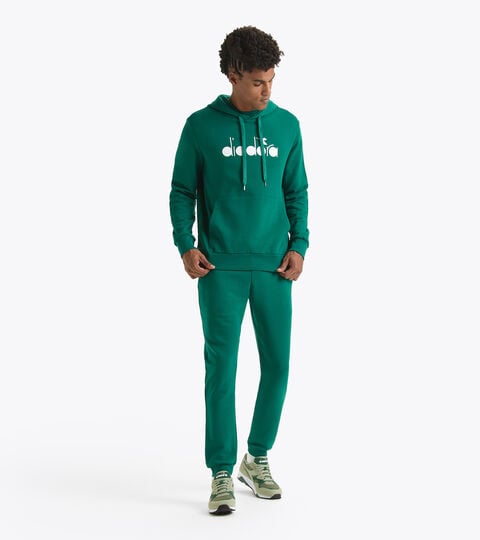 Non-brushed cotton tracksuit (hoodie and trousers) - Men HOODIE LOGO TRACKSUIT green  - null