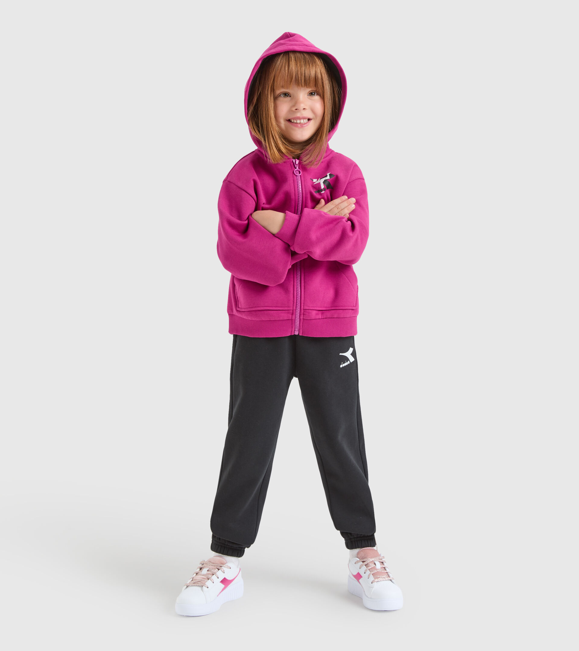 Trainingsanzug - Mädchen JG.TRACKSUIT HD FZ GLEE FUCHSIEFESTIVAL - Diadora