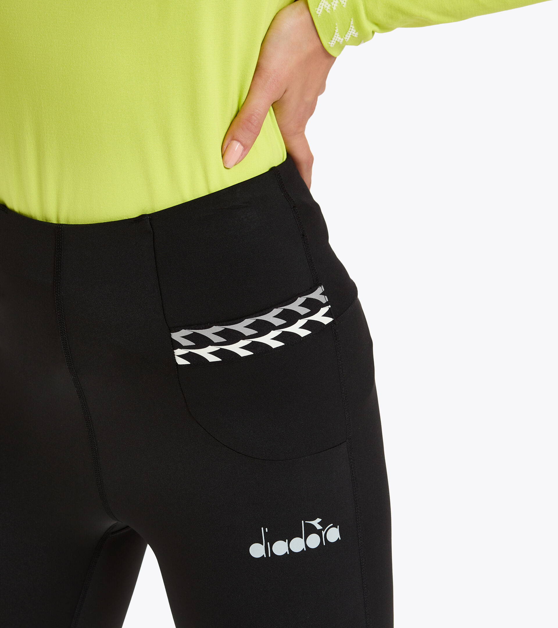 Running leggings - Women L. HW RUNNING TIGHTS BLACK - Diadora