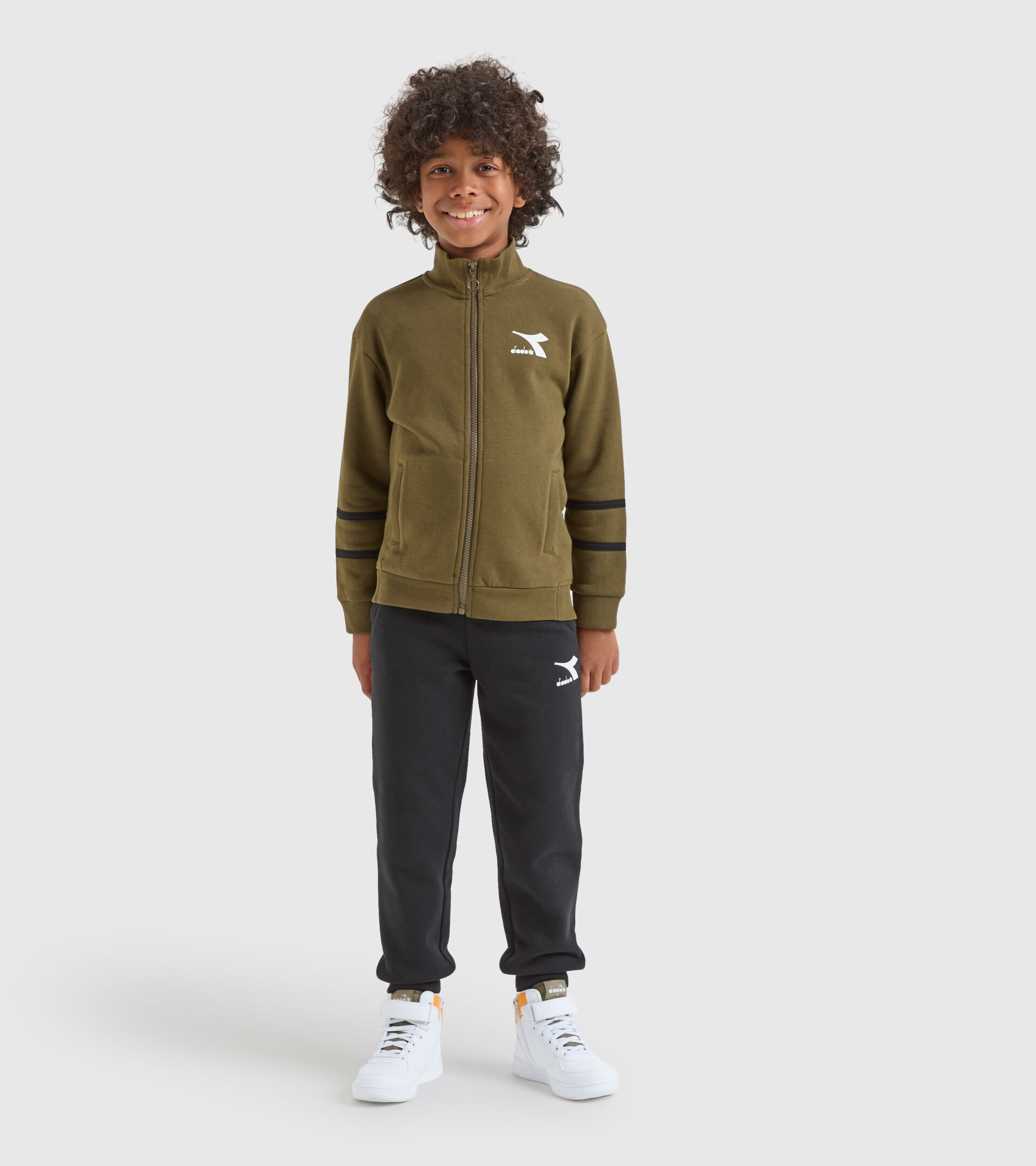 Trainingsanzug - Kinder JU.TRACKSUIT FZ CHROMIA MILITAROLIV - Diadora