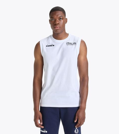 T-shirt sans manches homme - Équipe Nationale de Beach Volley SLEEVELESS ALLENAMENTO UOMO BV23 ITALIA BLANC VIF - Diadora