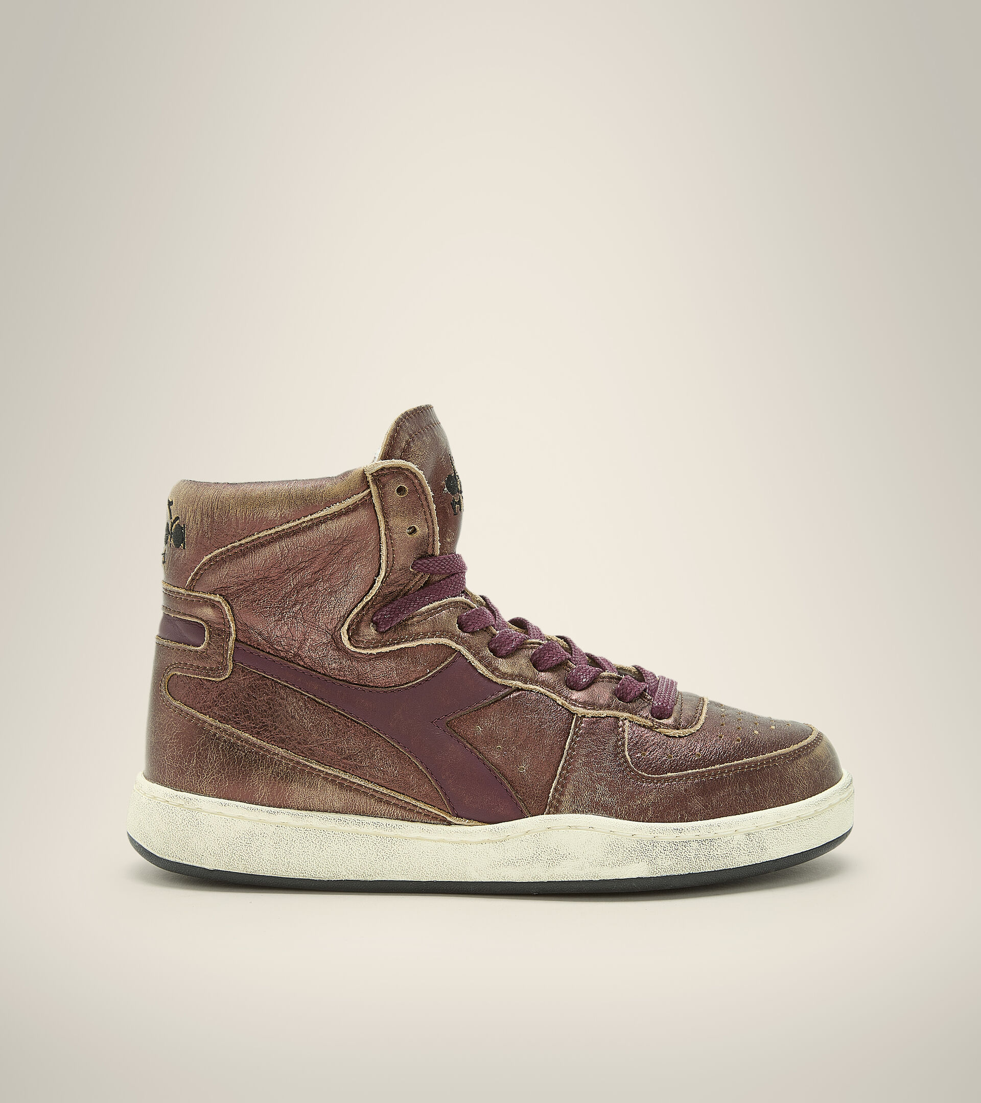 Heritage shoe - Unisex MI BASKET METAL USED VIOLET FIG - Diadora