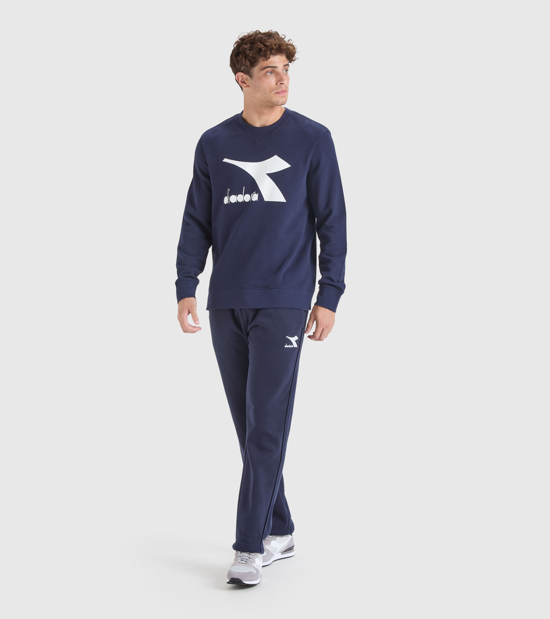 Sportliches Sweatshirt - Herren SWEATSHIRT CREW CHROMIA MARINEBLAU - Diadora