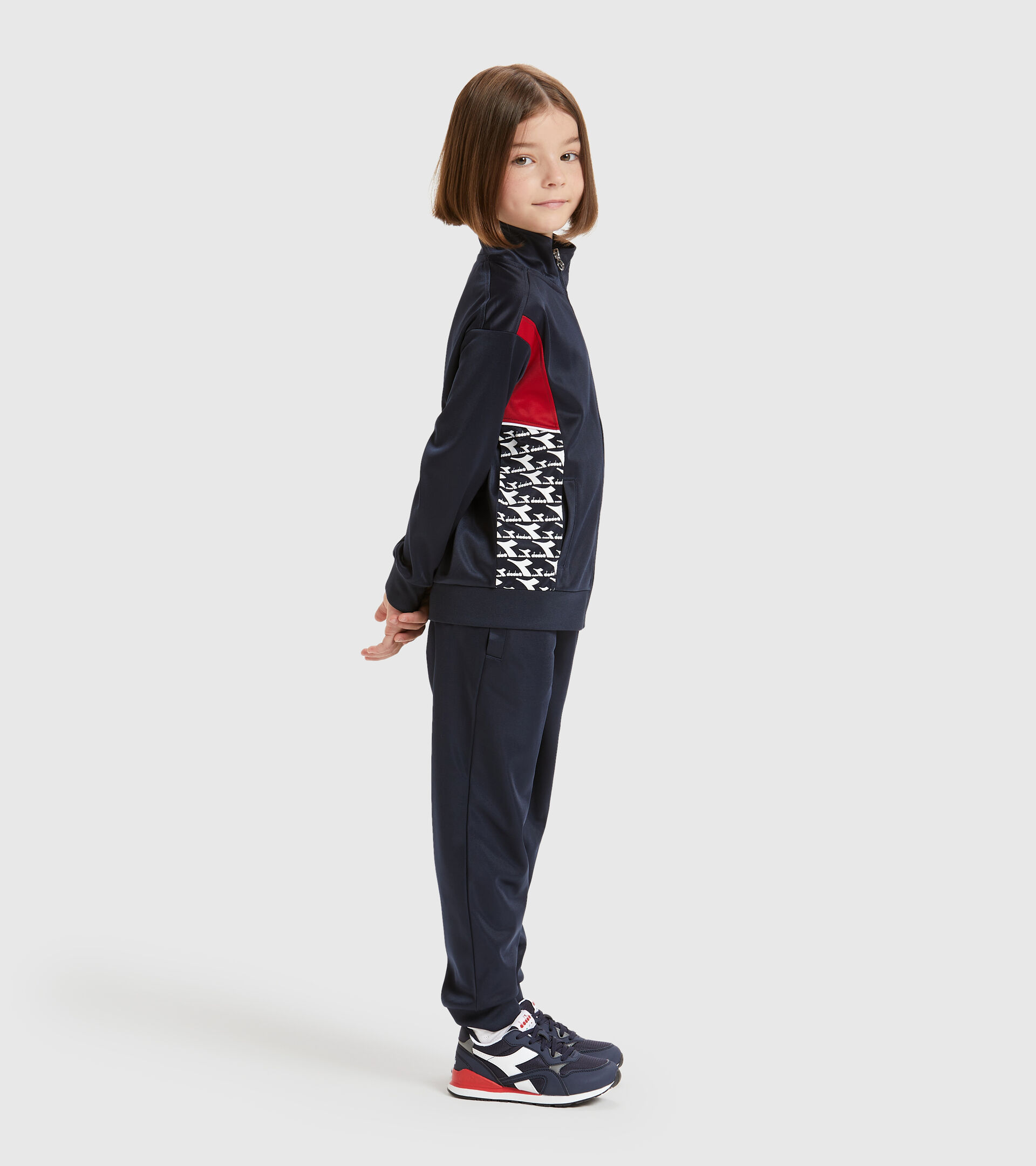 Tracksuit - Kids JU. LIGHT FZ TRACKSUIT CUBIC CLASSIC NAVY - Diadora