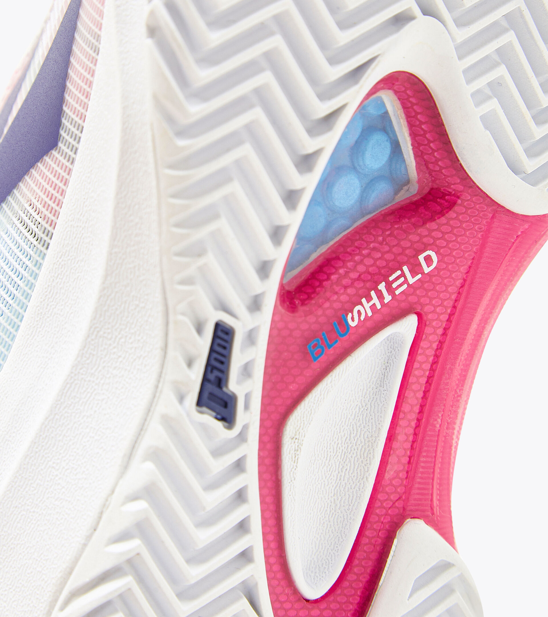 Tennis shoes for clay courts - Women SPEED BLUSHIELD FLY 4 + W CLAY BLCO/CIANOTIPO/ROSADO AQUILEA - Diadora