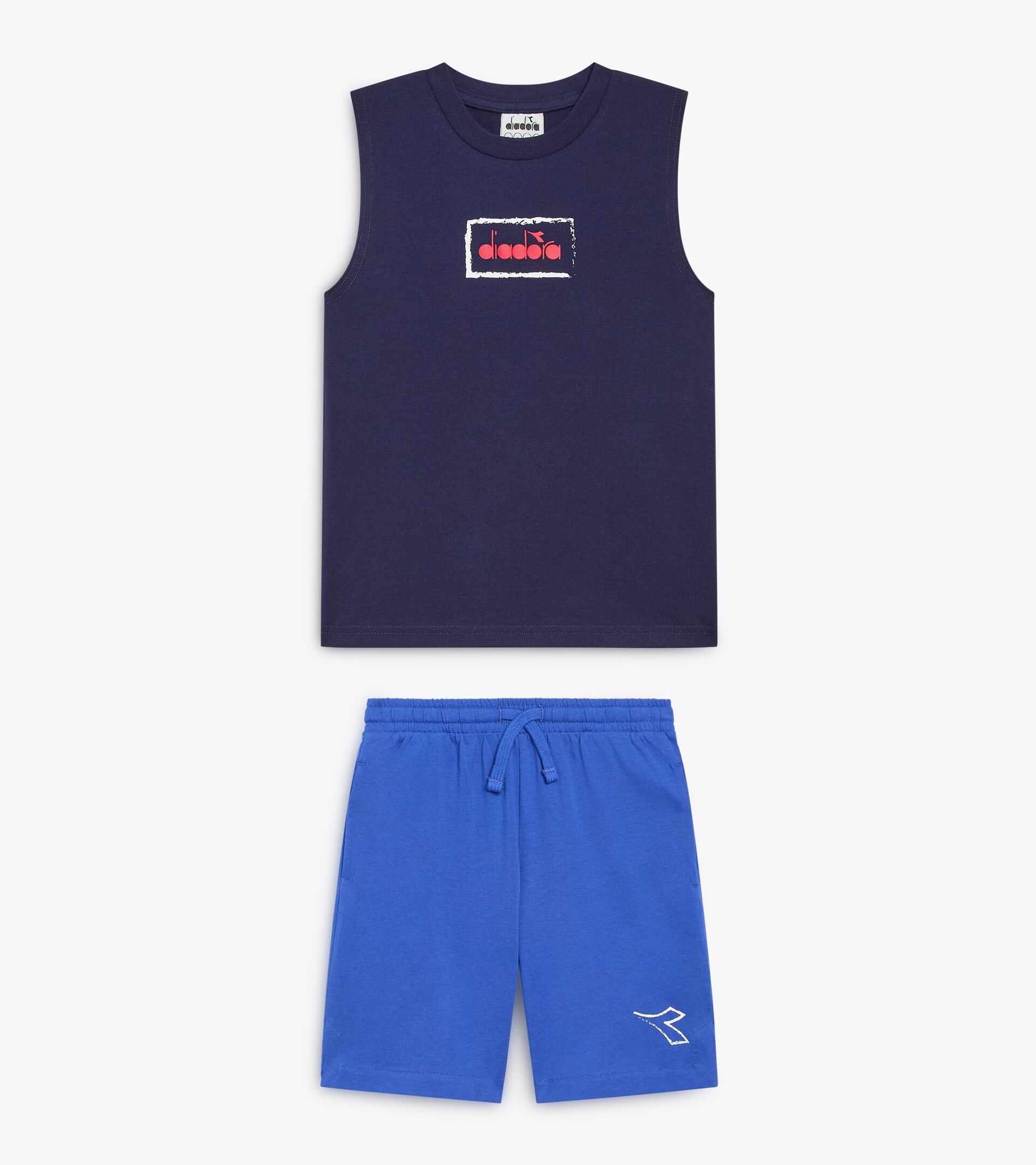 Conjunto deportivo - Camiseta sin mangas y pantalón corto - Niño JB. SET ESSENTIAL SPORTS SL AZUL FUERTE - Diadora