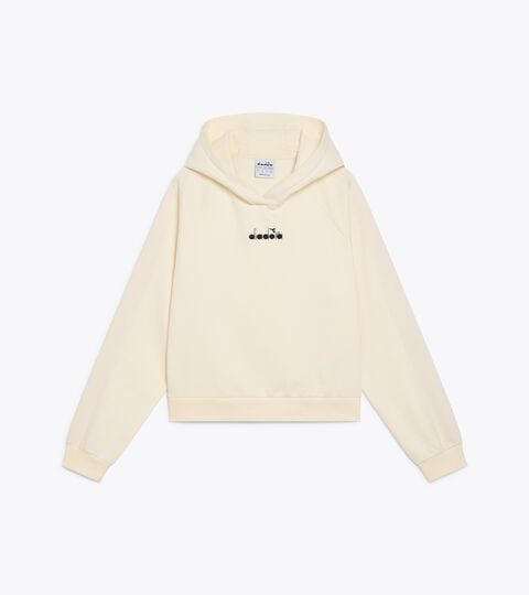 Sudadera con capucha - Regular - Mujer L. HOODIE LOGO (BR) BLANCO MURMURAR - Diadora