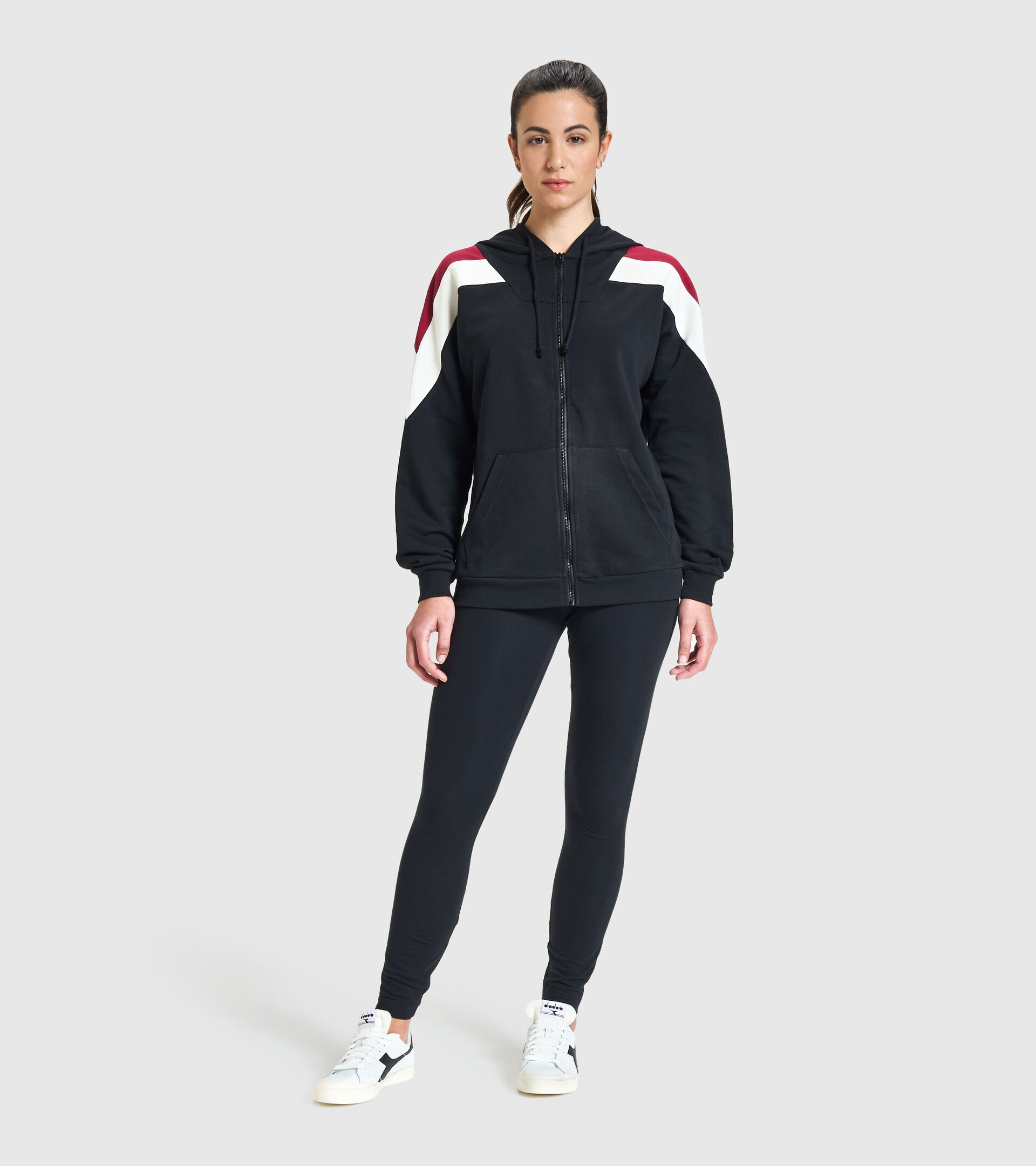 Tracksuit - Women L.TRACKSUIT HD FZ CORE BLACK - Diadora