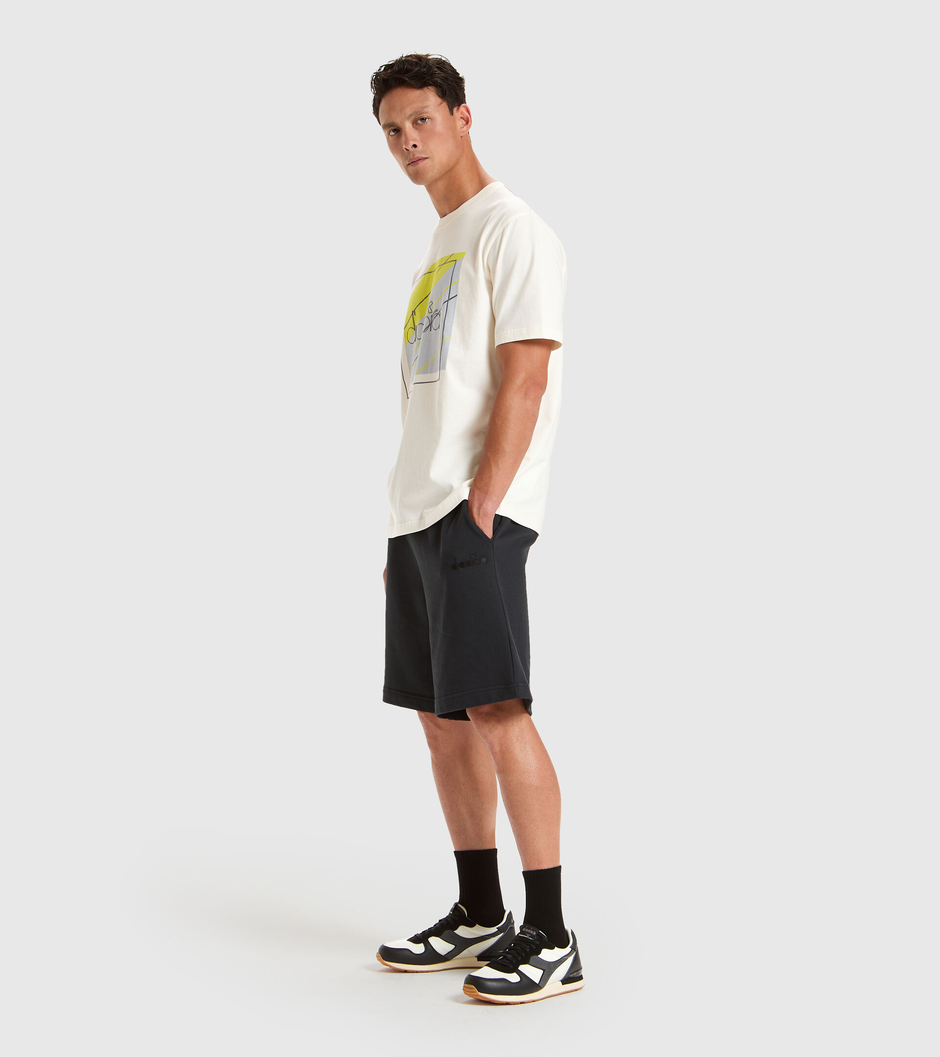 Sportswear bermuda - Unisex BERMUDA ICON BLACK - Diadora
