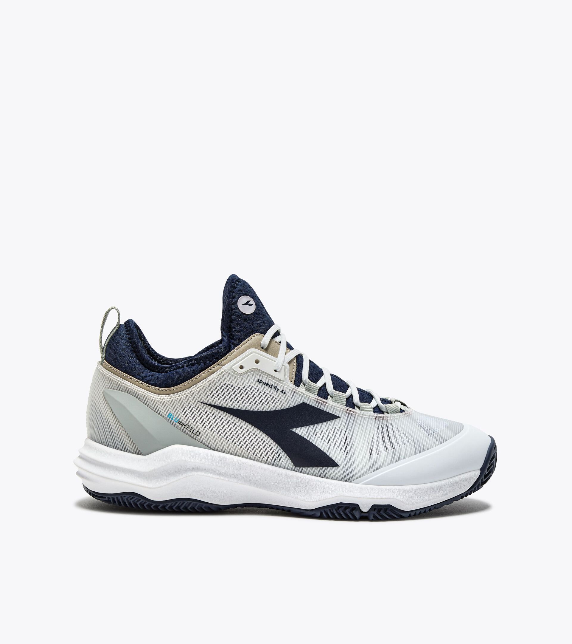 Tennis shoes for clay courts - Men SPEED BLUSHIELD FLY 4 + CLAY WHITE/BLUE CORSAIR - Diadora