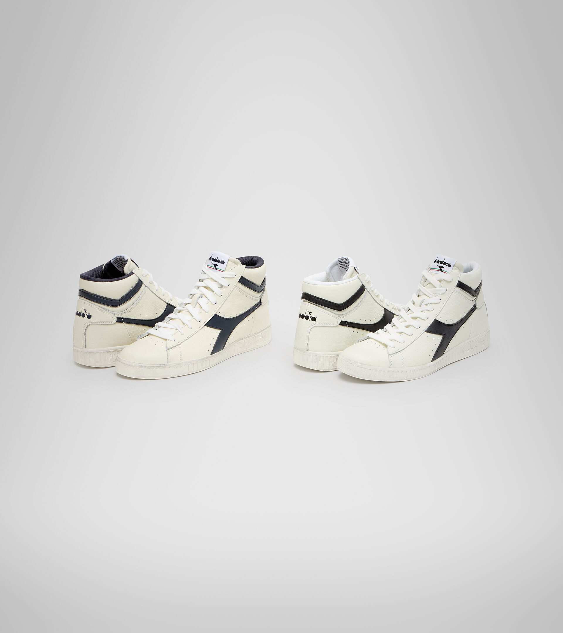 Footwear Sportswear UNISEX GAME L HIGH WAXED BIANCO/NERO Diadora