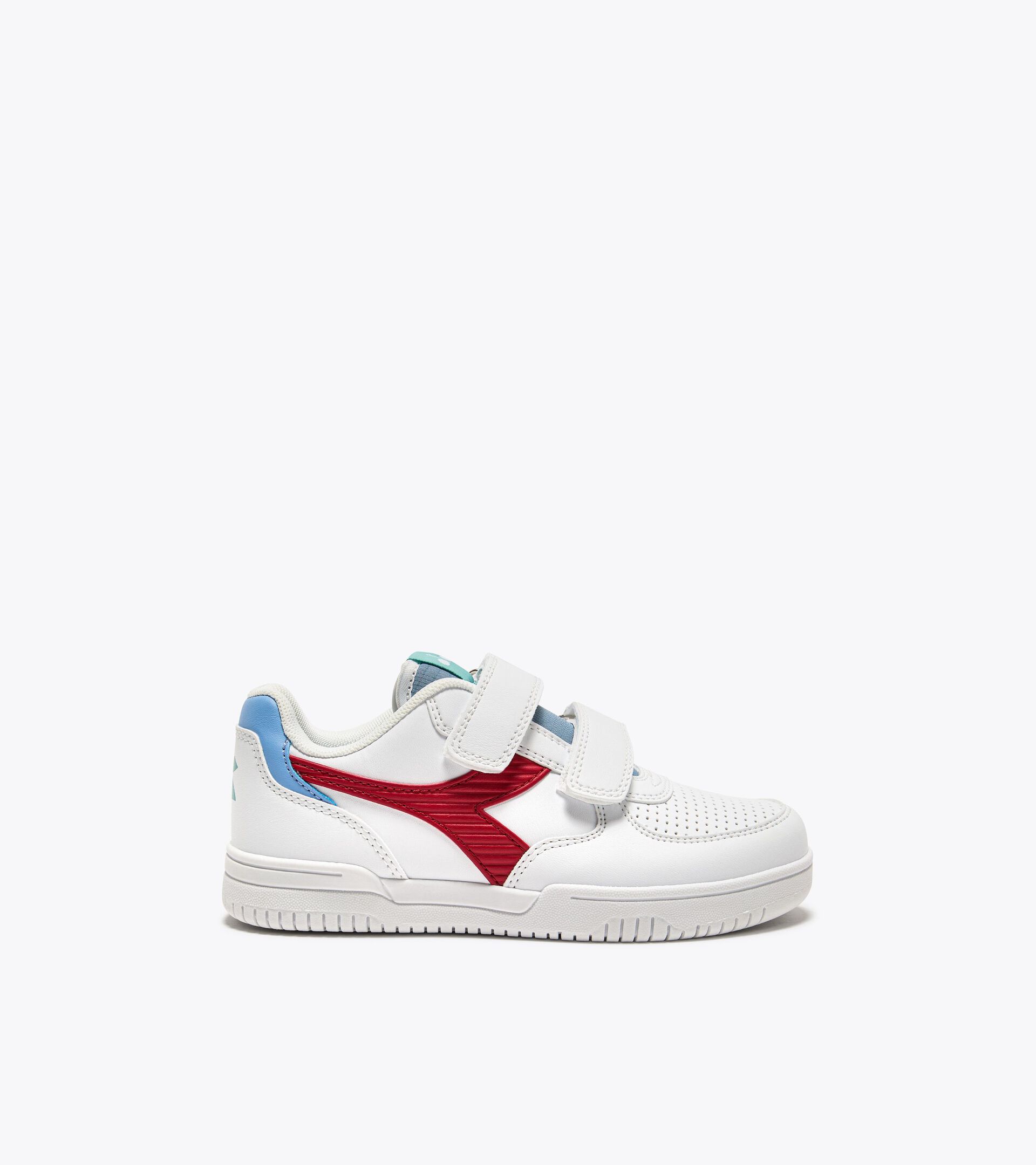 Sports shoes - Kids - 4-8 years old RAPTOR LOW STRIPE PS WHITE/SALSA/CORONET BLUE - Diadora