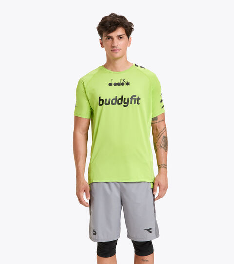 T-shirt workout uomo SS SUPER LIGHT T-SHIRT BUDDYFIT VERDE LIME (70280) - Diadora