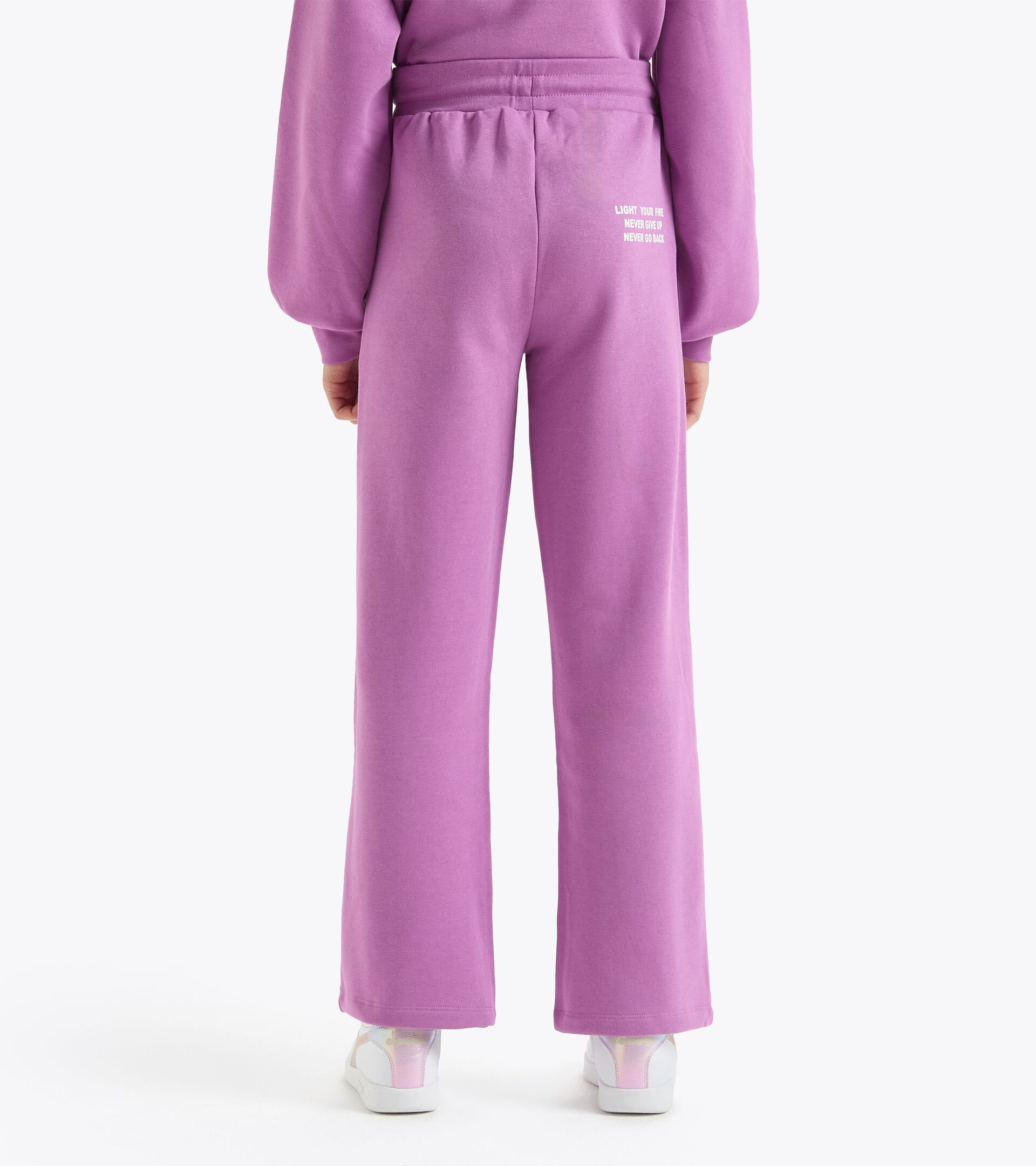 Pantalón de chándal - Niña JG.WIDE PANT LOGO PASTEL VIOLETA LAVENDULA - Diadora