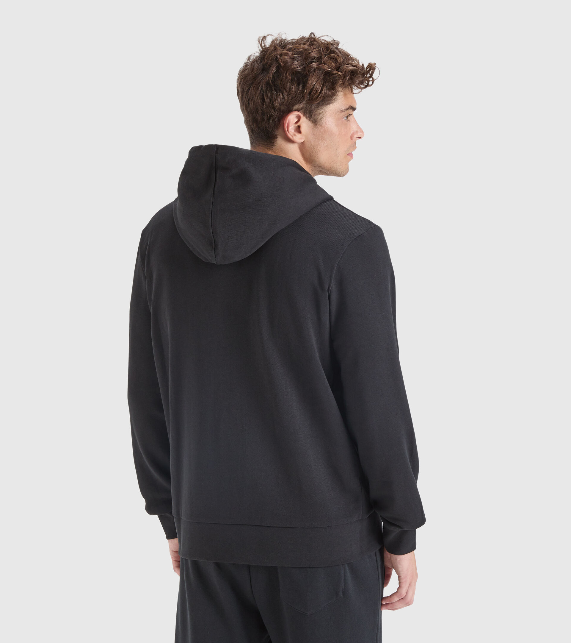 Sporty hooded sweatshirt - Men HOODIE CHROMIA BLACK - Diadora