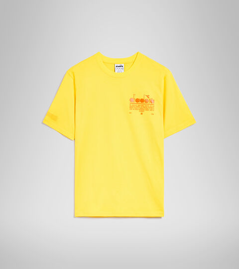 T-SHIRT SS MANIFESTO, SCHEIBE GELB T-Shirt aus Baumwolle - Unisex T-SHIRT SS MANIFESTO SCHEIBE GELB - Diadora
