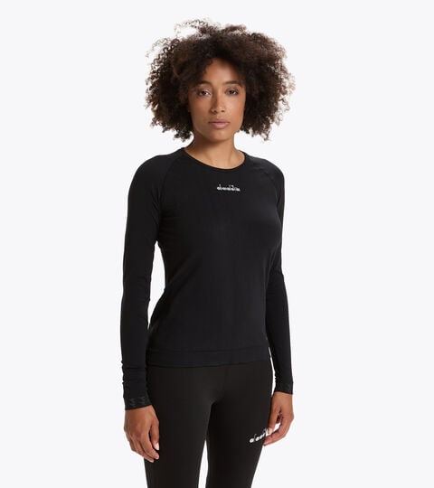 Apparel Sport DONNA L. LS SKIN FRIENDLY T-SHIRT NERO Diadora