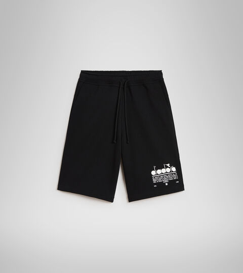 BERMUDA MANIFESTO, SCHWARZ Bermudas aus aufgerauter Baumwolle - Unisex BERMUDA MANIFESTO SCHWARZ - Diadora