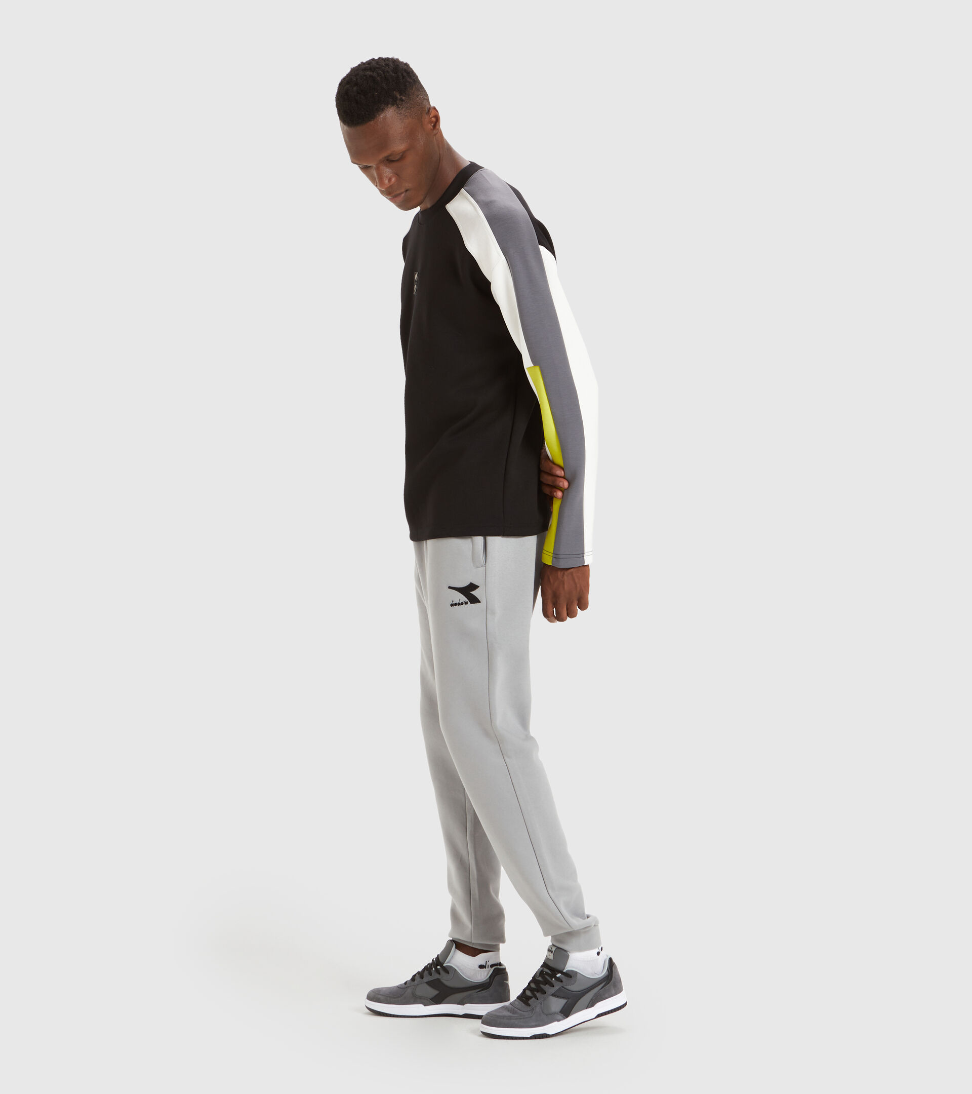 Sports trousers - Men PANTS CUFF CORE GRAY MOUSE - Diadora