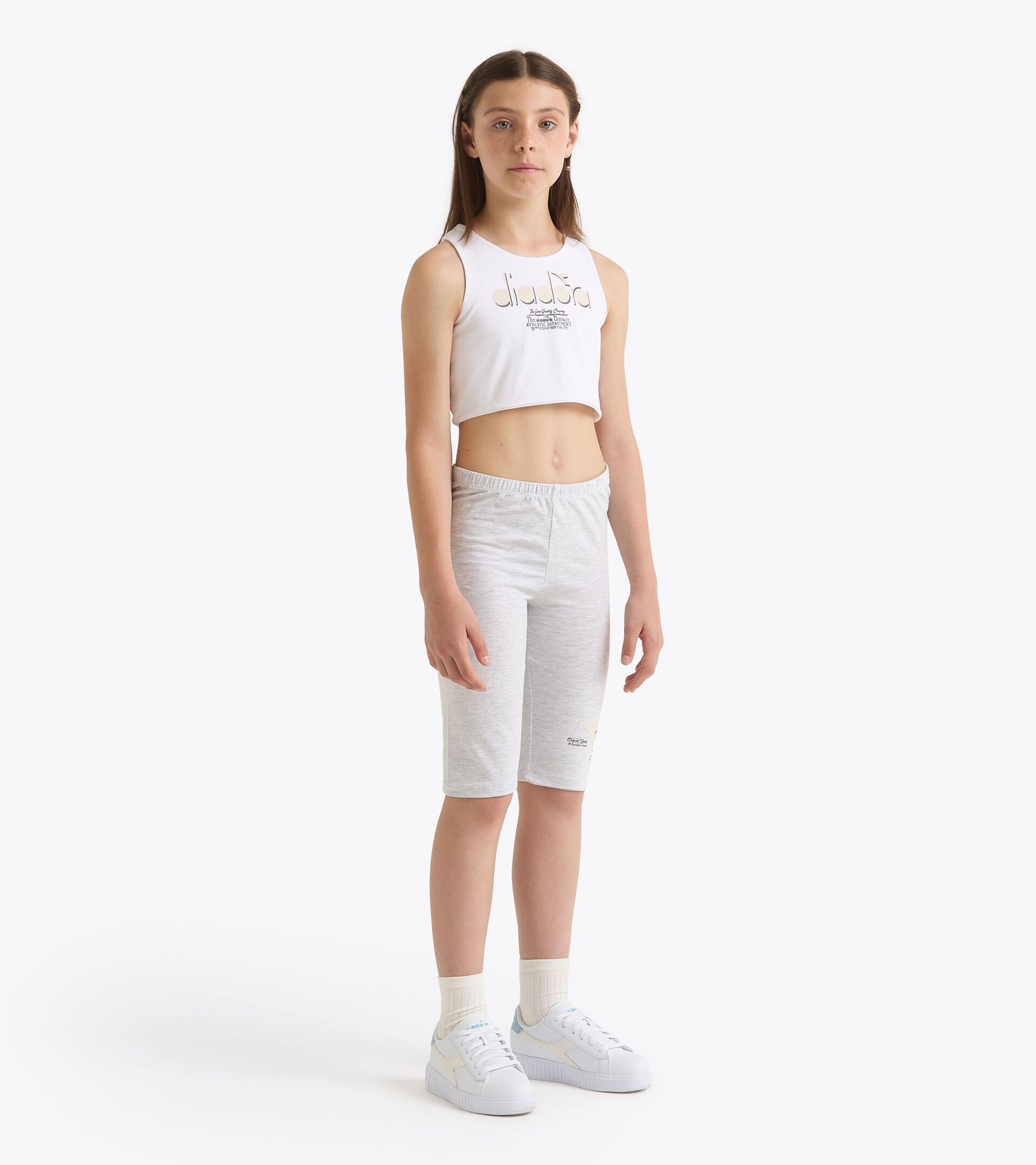 Sport suit - Fit comfort - Girl JG. SET DISTRICT OFF WHITE /MELANGE GRAY - Diadora