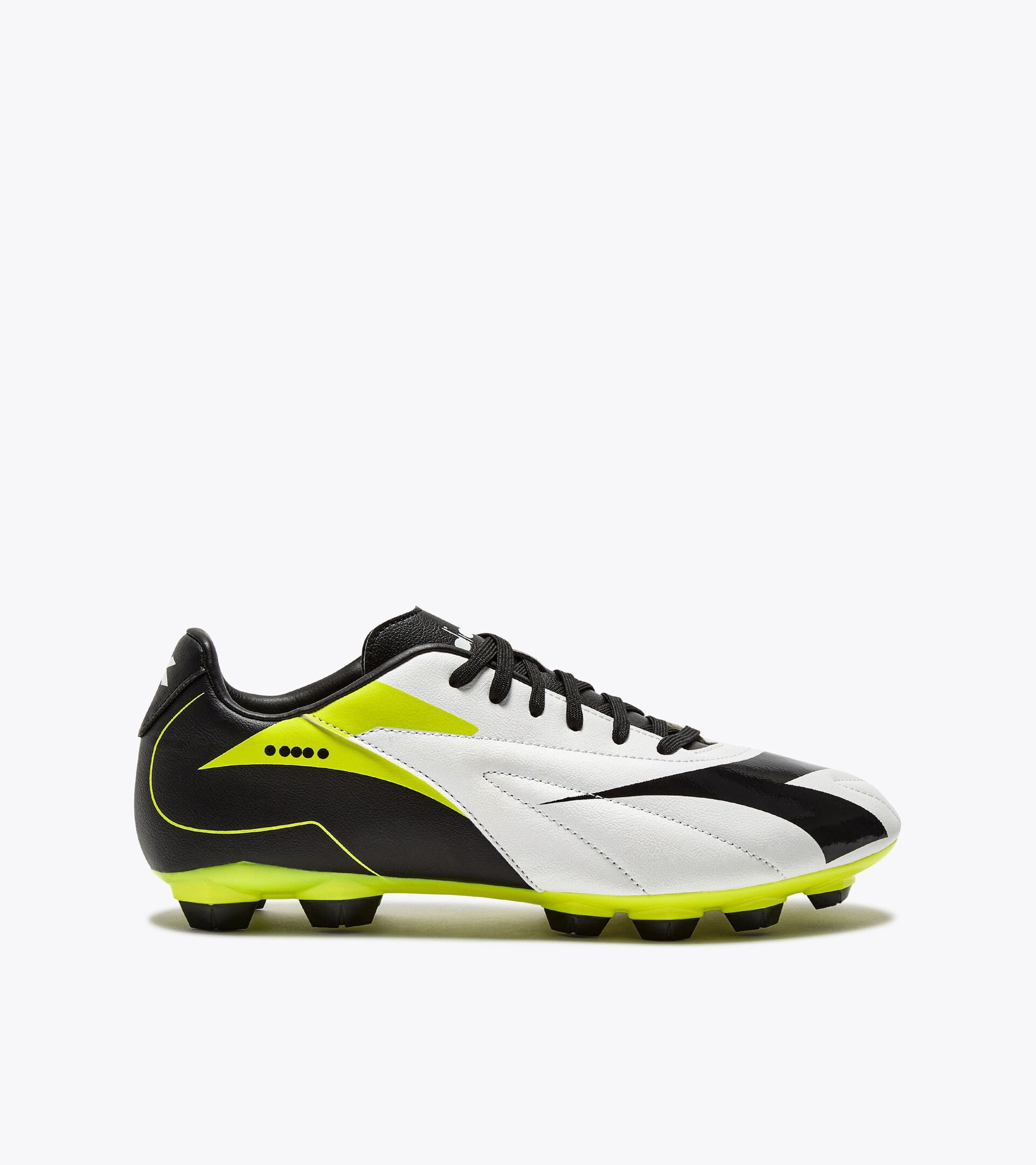 Chaussures de football pour terrains compacts - Homme MAXIMUS ICON R LPU NOIR/BLANC/JAUNE FL DD - Diadora
