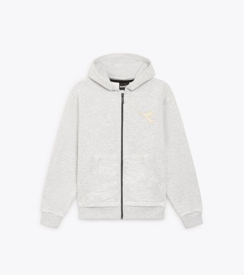 Sweat-shirt à capuche - Ado garçon JB. HOODIE FZ DISTRICT GRIS MOYENNE CLAIR MELANGE - Diadora