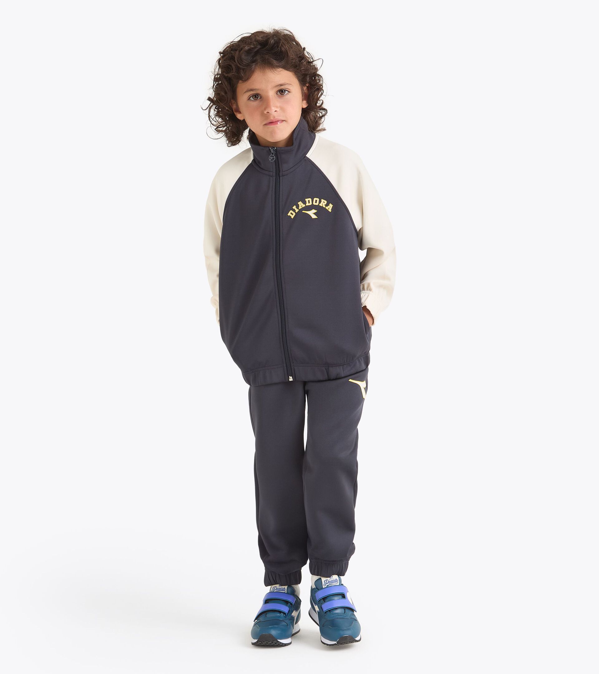 Chándal deportivo Peanuts de estilo universitario - Niños y niñas 
 JU. TRACKSUIT FZ PEANUTS AZUL NOCHE - Diadora
