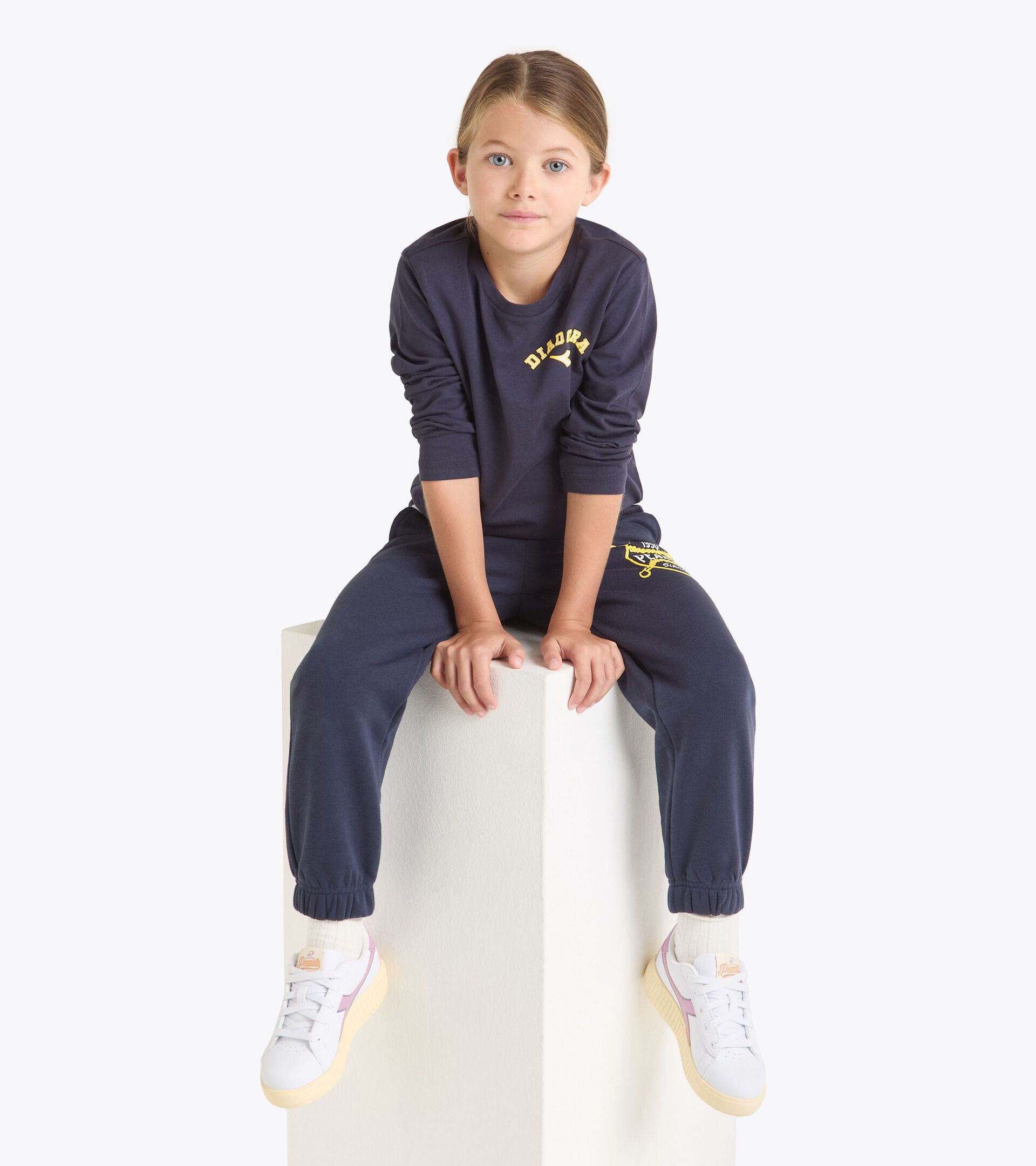 Pantalón de chándal Peanuts de estilo universitario - Niños y niñas  JU. PANTS PEANUTS AZUL NOCHE - Diadora