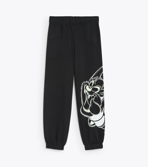 JU.JOGGER PANT WB, BLACK/OPTICAL WHITE Jogginghose aus Baumwoll-Frottee - Kinder JU.JOGGER PANT WB BLACK/OPTICAL WHITE - Diadora