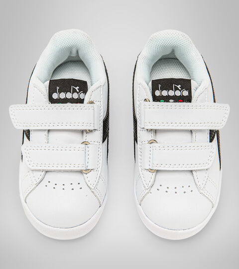 GAME P TD GIRL, WHITE/WHITE/BLACK Sports shoes - Toddlers 1-4 years GAME P TD GIRL WHITE/WHITE/BLACK - Diadora